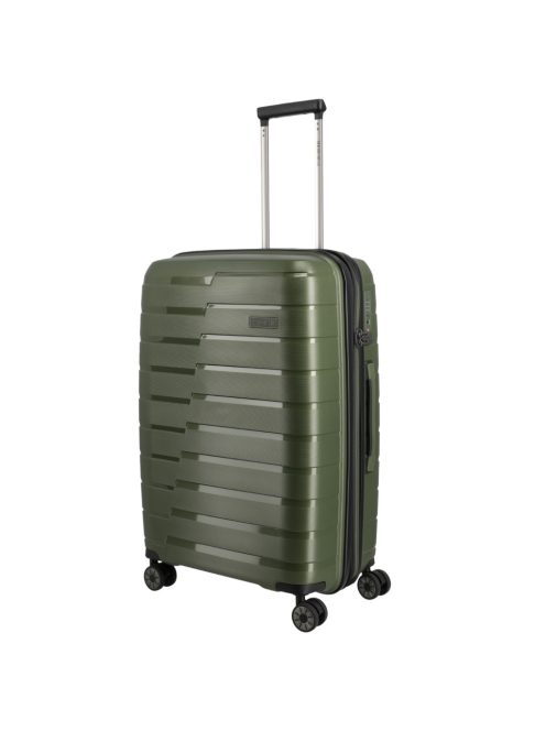 Travelite Air Base zöld 4 kerekű bővíthető közepes bőrönd