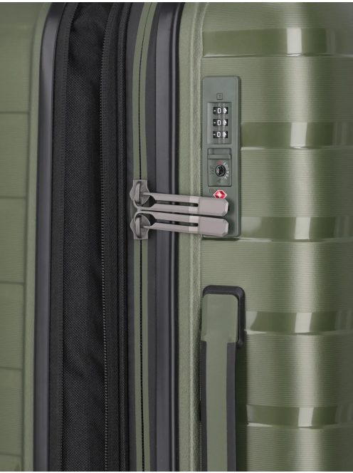 Travelite Air Base zöld 4 kerekű bővíthető közepes bőrönd