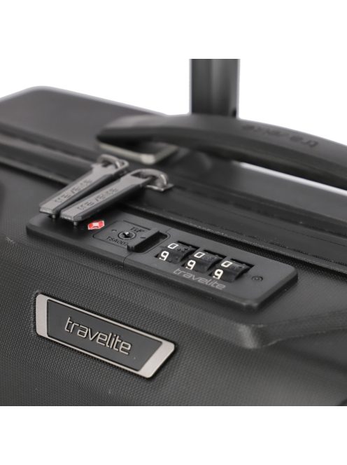 Travelite Elvaa fekete 4 kerekű üzleti kabinbőrönd
