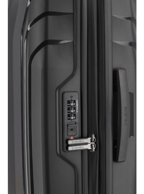 Travelite Elvaa fekete 4 kerekű kabinbőrönd