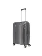 Travelite Elvaa fekete 4 kerekű bővíthető közepes bőrönd