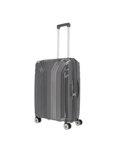   Travelite Elvaa fekete 4 kerekű bővíthető közepes bőrönd