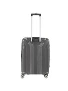 Travelite Elvaa fekete 4 kerekű bővíthető közepes bőrönd