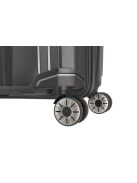 Travelite Elvaa fekete 4 kerekű bővíthető közepes bőrönd