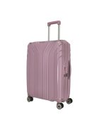 Travelite Elvaa rózsaszín 4 kerekű bővíthető közepes bőrönd