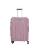 Travelite Elvaa rózsaszín 4 kerekű bővíthető közepes bőrönd