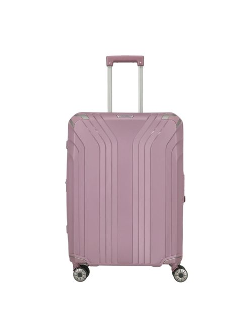 Travelite Elvaa rózsaszín 4 kerekű bővíthető közepes bőrönd