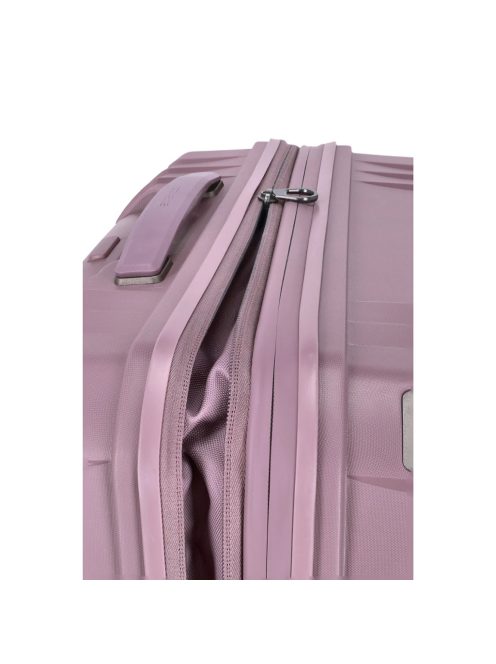 Travelite Elvaa rózsaszín 4 kerekű bővíthető közepes bőrönd