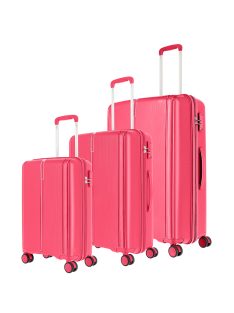 Travelite Vaka ciklámen 4 kerekű 3 részes bőrönd szett