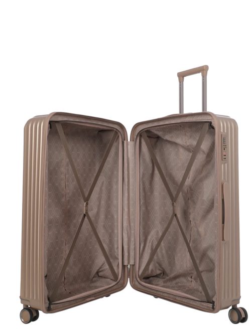 Travelite Paros rose gold 4 kerekű nagy bőrönd