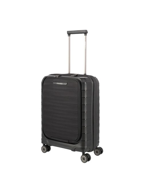 Travelite Mooby fekete 4 kerekű első zsebes kabinbőrönd