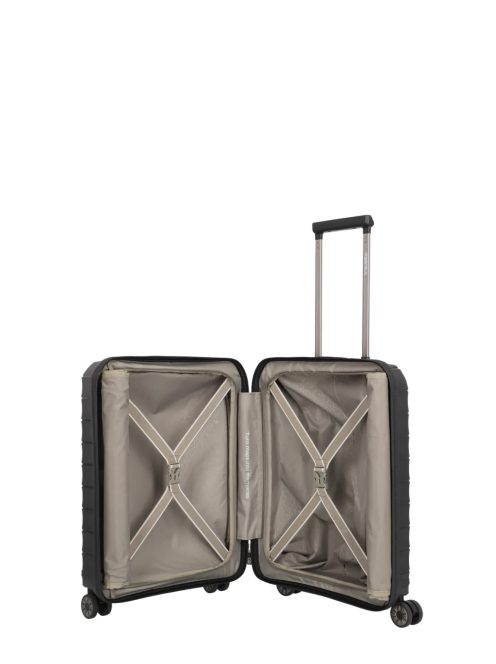 Travelite Mooby fekete 4 kerekű első zsebes kabinbőrönd