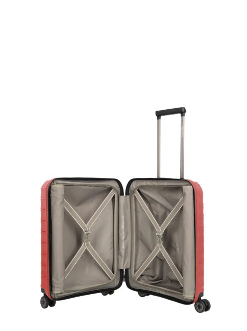 Travelite Mooby piros 4 kerekű első zsebes kabinbőrönd