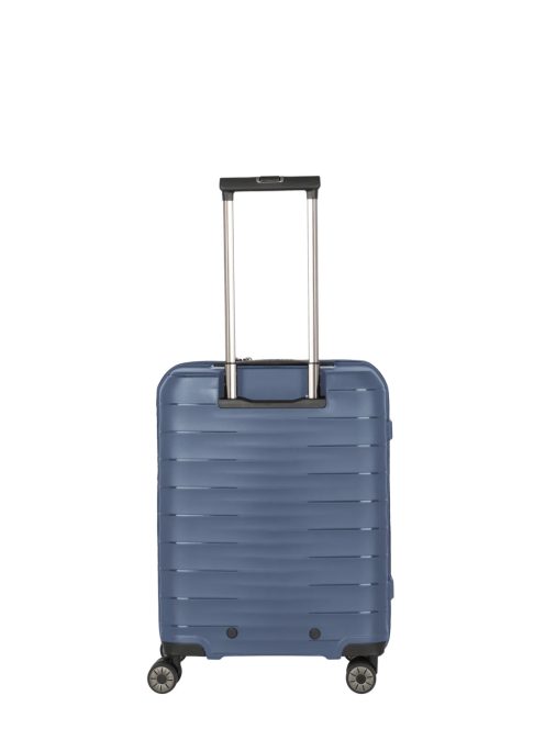 Travelite Mooby kék 4 kerekű első zsebes kabinbőrönd