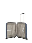 Travelite Mooby kék 4 kerekű első zsebes kabinbőrönd