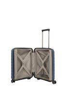 Travelite Mooby kék 4 kerekű első zsebes kabinbőrönd