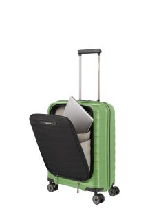 Travelite Mooby zöld 4 kerekű első zsebes kabinbőrönd