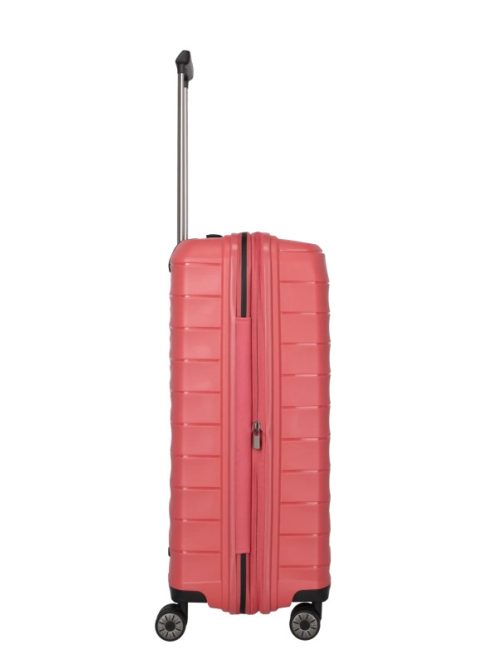 Travelite Mooby piros 4 kerekű bővíthető közepes bőrönd