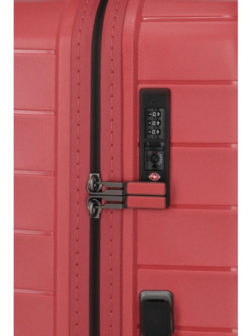 Travelite Mooby piros 4 kerekű bővíthető közepes bőrönd