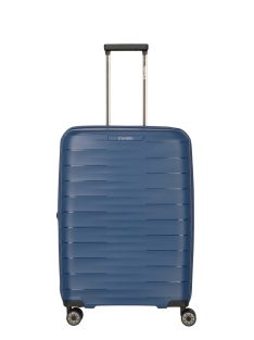   Travelite Mooby kék 4 kerekű bővíthető közepes bőrönd