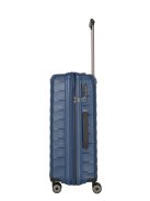 Travelite Mooby kék 4 kerekű bővíthető közepes bőrönd
