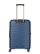 Travelite Mooby kék 4 kerekű bővíthető közepes bőrönd