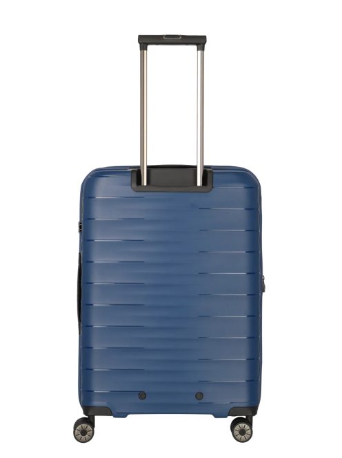 Travelite Mooby kék 4 kerekű bővíthető közepes bőrönd