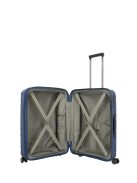 Travelite Mooby kék 4 kerekű bővíthető közepes bőrönd