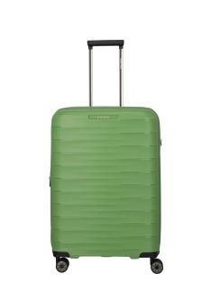   Travelite Mooby zöld 4 kerekű bővíthető közepes bőrönd