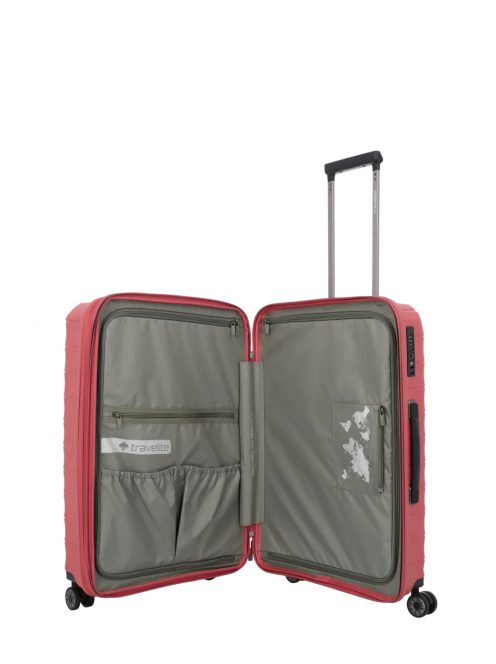 Travelite Mooby piros 4 kerekű nagy bőrönd