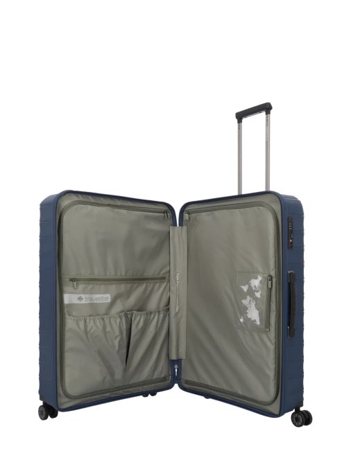 Travelite Mooby kék 4 kerekű nagy bőrönd
