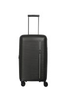 Travelite Roomer fekete 4 kerekű bővíthető közepes bőrönd