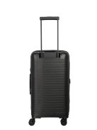 Travelite Roomer fekete 4 kerekű bővíthető közepes bőrönd