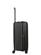 Travelite Roomer fekete 4 kerekű bővíthető közepes bőrönd