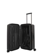 Travelite Roomer fekete 4 kerekű bővíthető közepes bőrönd