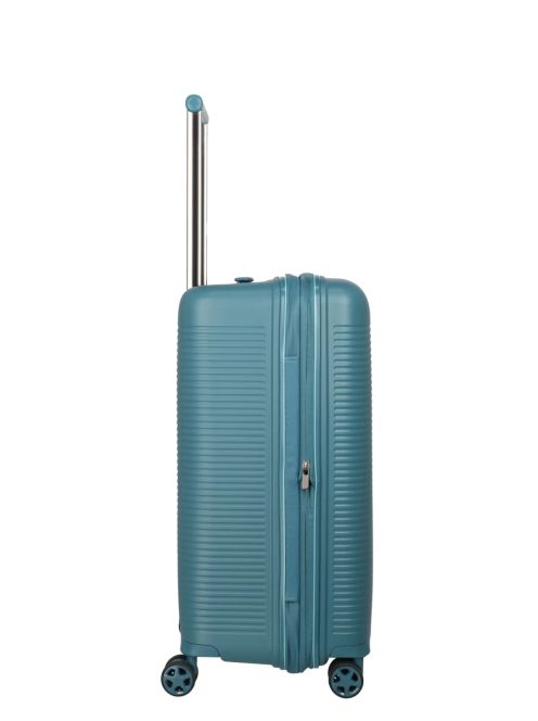 Travelite Roomer jégkék 4 kerekű bővíthető közepes bőrönd