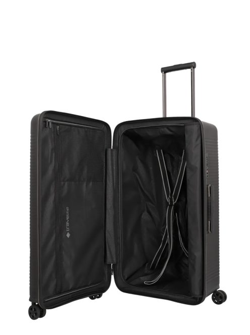 Travelite Roomer fekete 4 kerekű nagy bőrönd