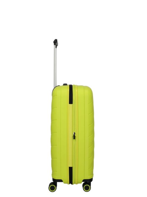 Travelite Burano zöld 4 kerekű bővíthető közepes bőrönd