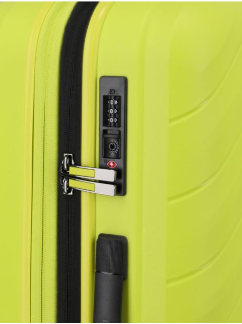 Travelite Burano zöld 4 kerekű bővíthető közepes bőrönd