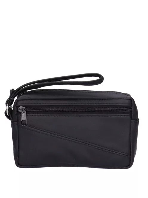 Autóstáska férfi 118-0068 Fekete bőr szimpla 