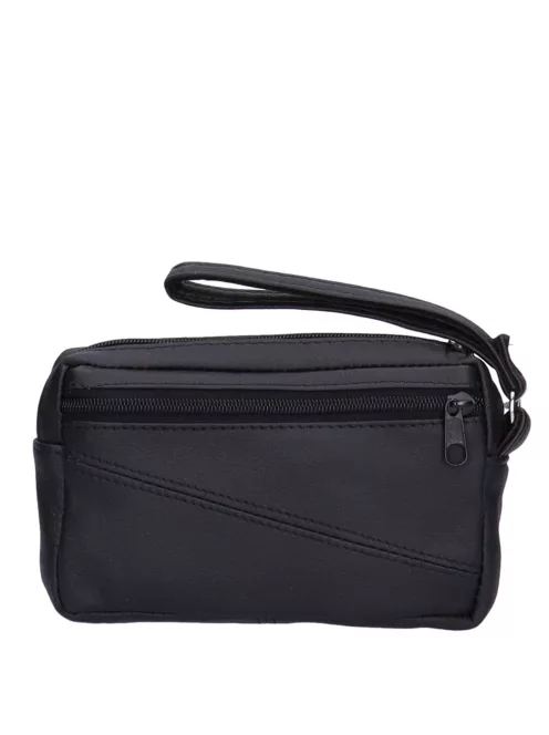 Autóstáska férfi 118-0068 Fekete bőr szimpla 