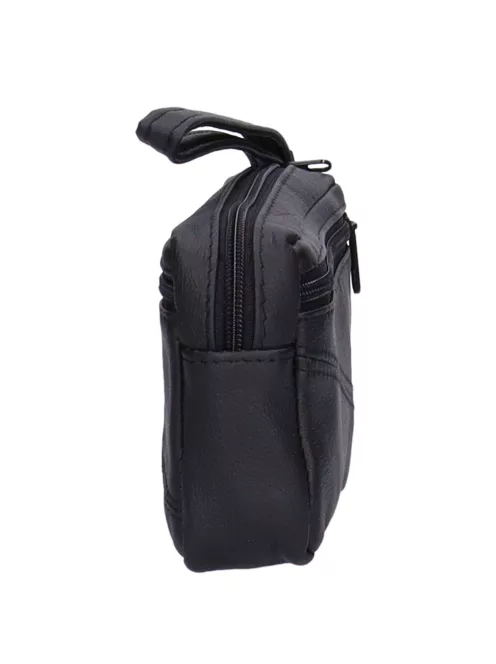 Autóstáska férfi 118-0068 Fekete bőr szimpla 