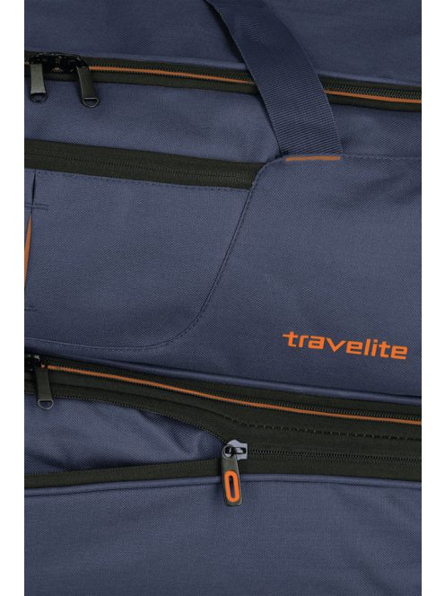 Gurulós utazótáska TRAVELITE Basics 96276 L navy 70 cm nagy