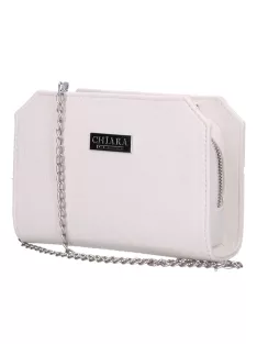 Chiara M 811 fehér rostbőr női alkalmi táska