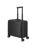Travelite Next fekete alumínium 4 kerekű üzleti kabinbőrönd