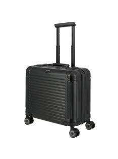   Travelite Next fekete alumínium 4 kerekű üzleti kabinbőrönd