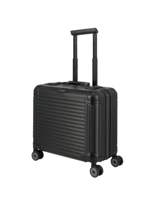 Travelite Next fekete alumínium 4 kerekű üzleti kabinbőrönd