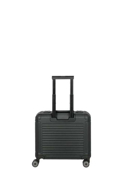 Travelite Next fekete alumínium 4 kerekű üzleti kabinbőrönd