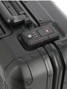 Travelite Next fekete alumínium 4 kerekű üzleti kabinbőrönd