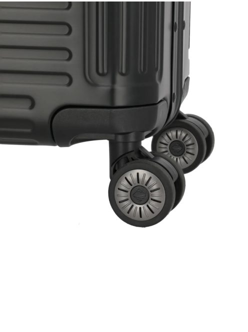 Travelite Next fekete alumínium 4 kerekű üzleti kabinbőrönd